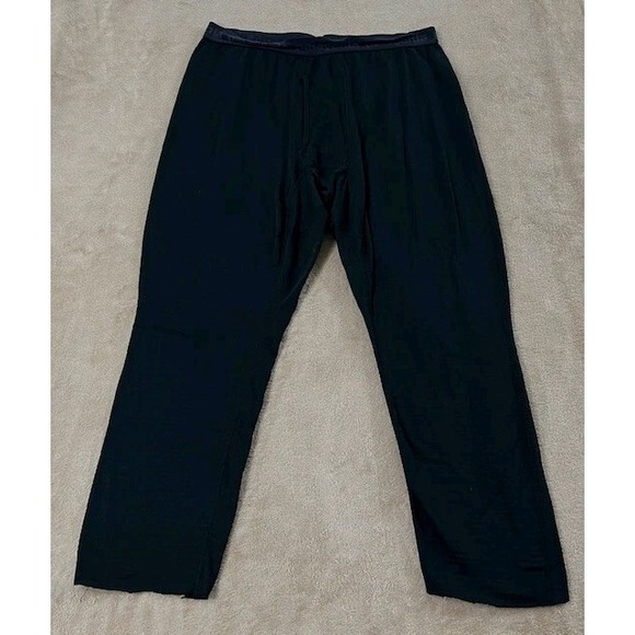 Patagonia Pant Men Large Black Capilene Tight Base Layer Thermal Long Johns Fair - Picture 1 of 11